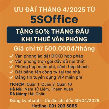 Ưu Đãi Tháng 4 2025 Từ 5SOffice