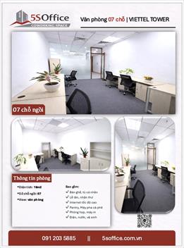 Phòng làm việc riêng R14 cho 7 người tại tòa Viettel, phường Hòa Hưng