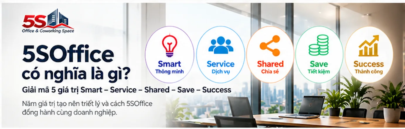 Năm giá trị Smart Service Shared Save Success của 5SOffice