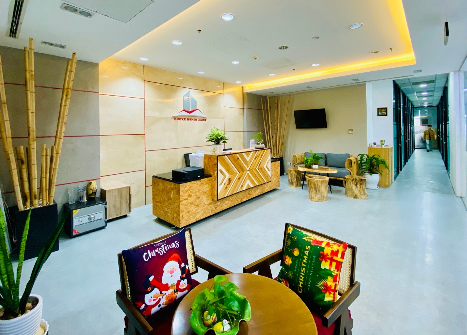 Khu vực lễ tân 5SOffice tại ACM Building, phường Bàn Cờ, TP.HCM