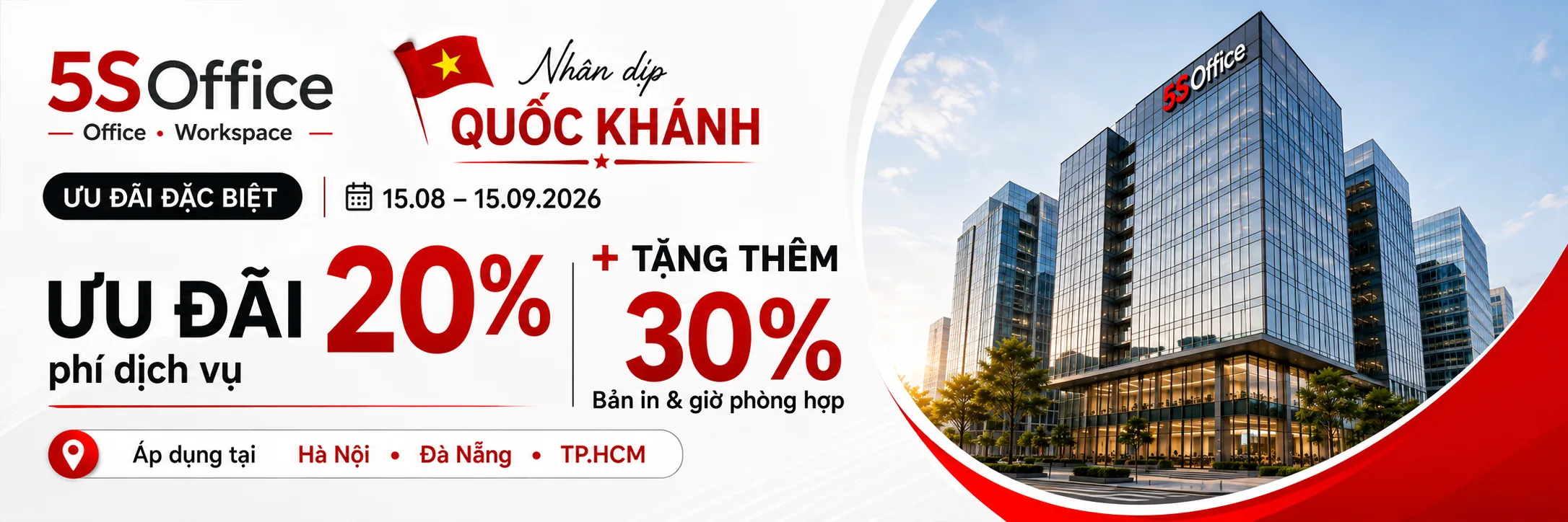 Chương trình ưu đãi Quốc khánh 2026 tại 5SOffice