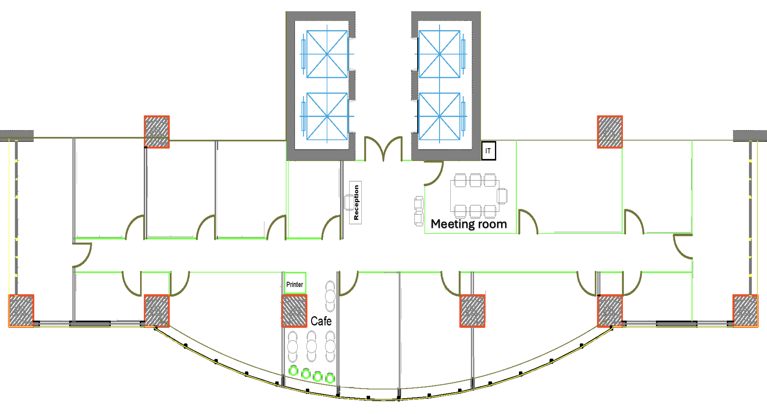 Mặt bằng tầng 9 LICOGI13 Tower với các phòng làm việc